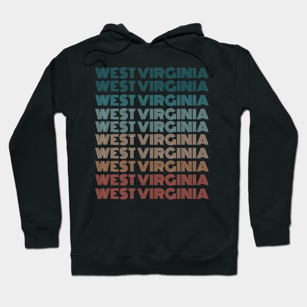 Retro West Virginia Vintage American States Gifts Hoodie by qwertydesigns